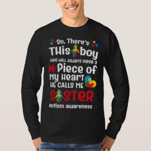 Camiseta Autismo Sensibilização Pedaço Do Meu Coração