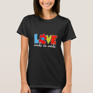 Camiseta Autismo Sensibilização Professora Amor Não Precisa