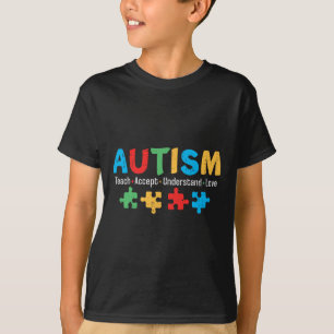 Camiseta Autismo Sensibilização Professora Quebra-cabeça de