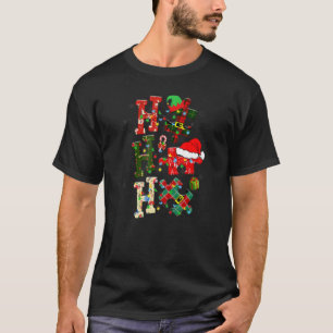 Camiseta Autismo Sensibilização Quebra-cabeça Natal Hoho