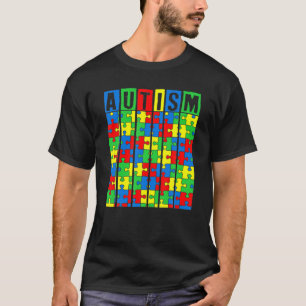 Camiseta Autismo Sensibilização Quebra-cabeça Piece Garo