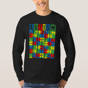 Camiseta Autismo Sensibilização Quebra-cabeça Piece Garotas