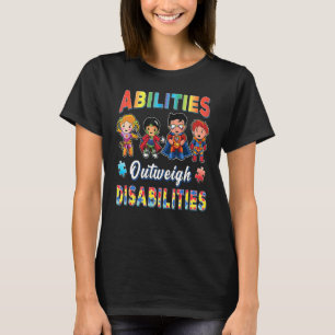Camiseta Autismo Sensibilização Rapazes Supera as Deficiênc