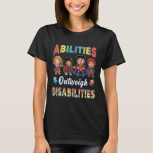 Camiseta Autismo Sensibilização Rapazes Supera as Deficiênc