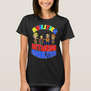 Camiseta Autismo Sensibilização Rapazes Supera as Deficiênc