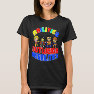 Camiseta Autismo Sensibilização Rapazes Supera as Deficiênc