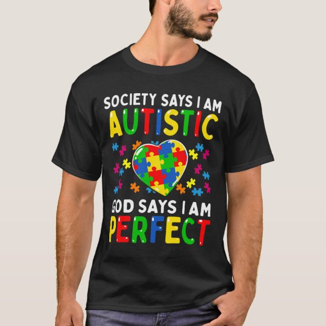 Camiseta Autismo Sensibilização Sociedade Diz Que Eu Sou Au (Frente)