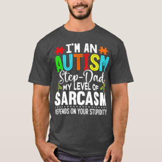 Camiseta Autismo Sensibilização Sou Um Autismo Stepdad