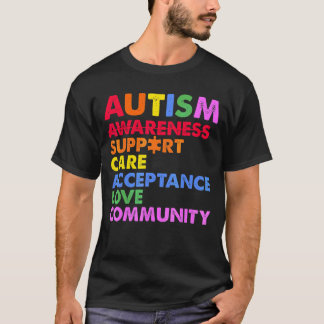 Camiseta Autismo Sensibilização Suporte Aceitação de Cuidad