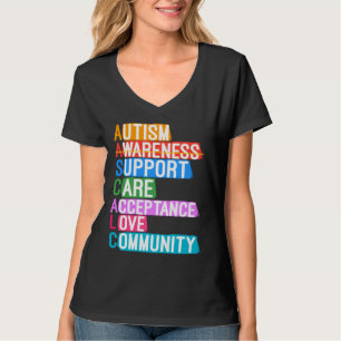 Camiseta Autismo Sensibilização Suporte Aceitação de Cuidad