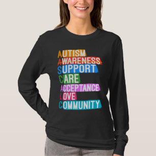 Camiseta Autismo Sensibilização Suporte Aceitação de Cuidad