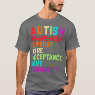 Camiseta Autismo Sensibilização Suporte Aceitação de Cuidad