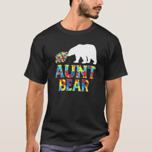 Camiseta Autismo Sensibilização Tia Urso Quebra-cabeça