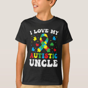 Camiseta Autismo Sensibilização Tio Eu Amo Meu Tio Autista