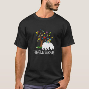 Camiseta Autismo Sensibilização Tio Urso apoia Adulto Aut