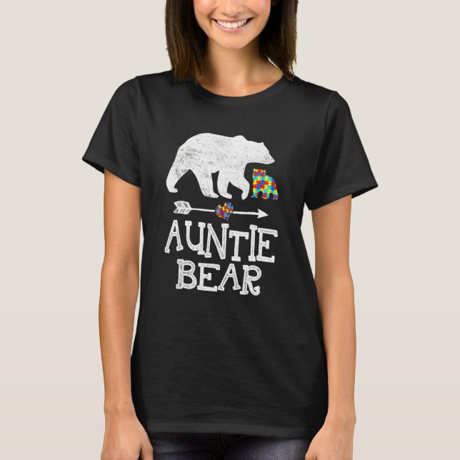 Camiseta Autismo Sensibilização Urso de Tempos Suporte a Ad (Frente)