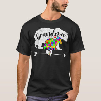 Camiseta Autismo Sensibilização Vovó Urso Suporta Autista
