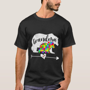 Camiseta Autismo Sensibilização Vovó Urso Suporta Autista
