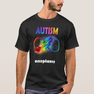 Camiseta Autismo Símbolo Infinito Autismo Aceitação de Cons