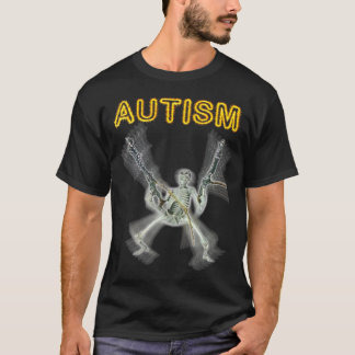 Camiseta Autismo Skeleton Meme Homens Engraçados Mulheres C