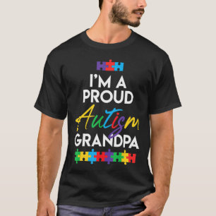 Camiseta Autismo - Sou um orgulhoso avô autista Pai Homens