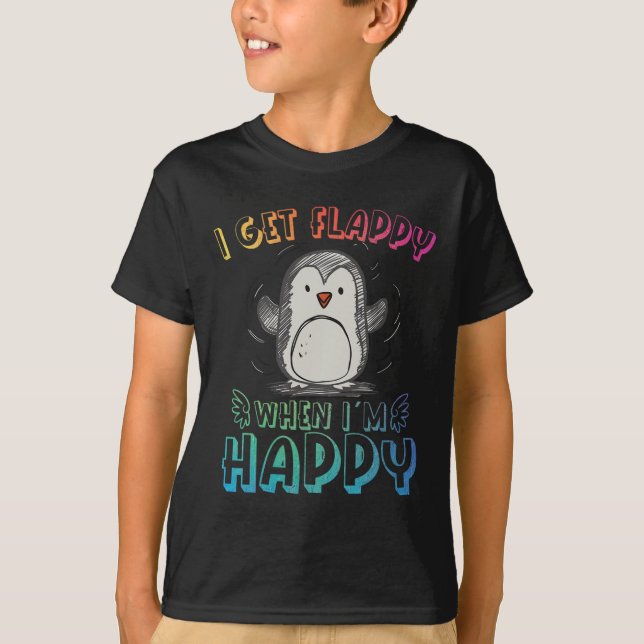 Camiseta Autismo Stimming Penguin Eu fico apavorado quando  (Frente)