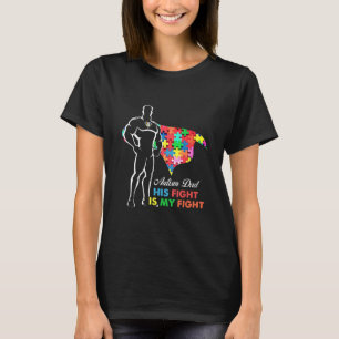Camiseta Autismo-Super-Herói Autismo Pai Sua Luta É Minha L