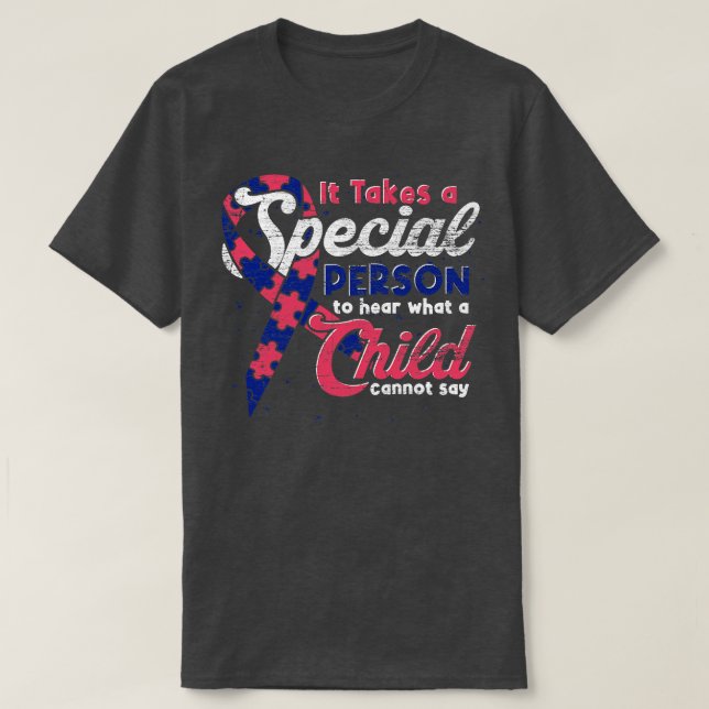 Camiseta Autismo Suporte a Autismo Peece Quebra-cabeça Cria (Frente do Design)