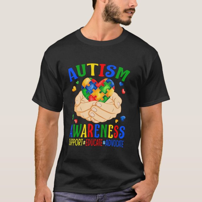 Camiseta Autismo Suporte Educar a Consciência do Autismo (Frente)