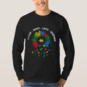 Camiseta Autismo Teach Hope Love Inspire