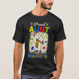 Camiseta Autismo Tia Do Autismo Sensibilizar O Guerreiro Au