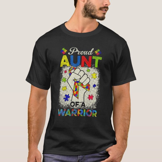 Camiseta Autismo Tia Do Autismo Sensibilizar O Guerreiro Au (Frente)