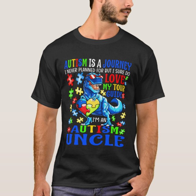 Camiseta Autismo Tio Journey Cita Autismo Sensibilização Di (Frente)