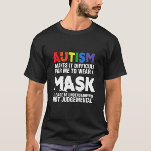 Camiseta Autismo Tolerância a Máscaras Sensibilização Autis