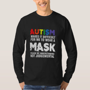 Camiseta Autismo Tolerância a Máscaras Sensibilização Autis