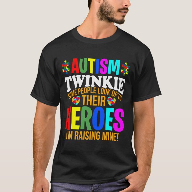 Camiseta Autismo Twinkie Pessoas Olham Para Os Heróis Autis (Frente)