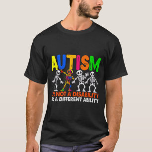 Camiseta Autismo uma habilidade diferente esqueleto de dabb