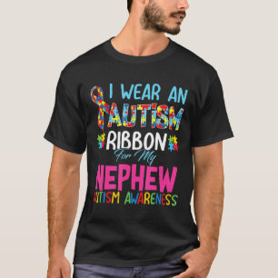 Camiseta Autismo - Uso Uma Fita de Autismo Pelo Meu Sobrinh