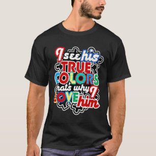 Camiseta Autismo - Vejo Suas Verdadeiras Cores Conscientiza