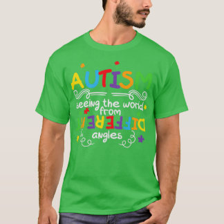 Camiseta Autismo vendo o mundo de diferentes ângulos
