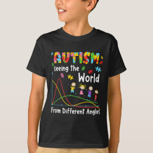 Camiseta Autismo Vendo o Mundo de Diferentes Ângulos Aceler