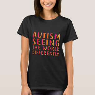 Camiseta Autismo Vendo O Mundo Diferentemente Autismo Aware