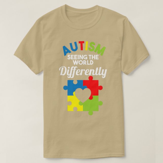 Camiseta Autismo Ver O Mundo Diferente (Frente do Design)