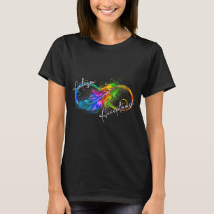 Camiseta Autismo Vermelho Em vez de Símbolo de Infinito Ace