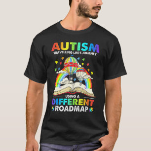 Camiseta Autismo Viajar pela Jornada da Vida Usando um Dife
