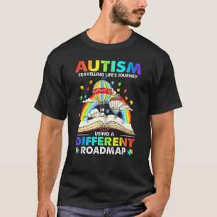 Camiseta Autismo Viajar pela Jornada da Vida Usando um Dife