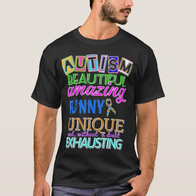 Camiseta Autista Belo Engraçado Único Autista (Frente)