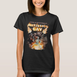 Camiseta Autista E Esqueleto Gay Funny Autismo Esqueletreto