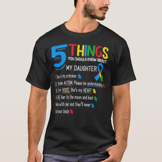 Camiseta Autista Filha Autismo Sensibilização Suporte à Mãe (Frente)