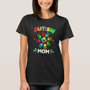 Camiseta Autista Mãe Quebra-cabeça Suporta Awarenes Familia